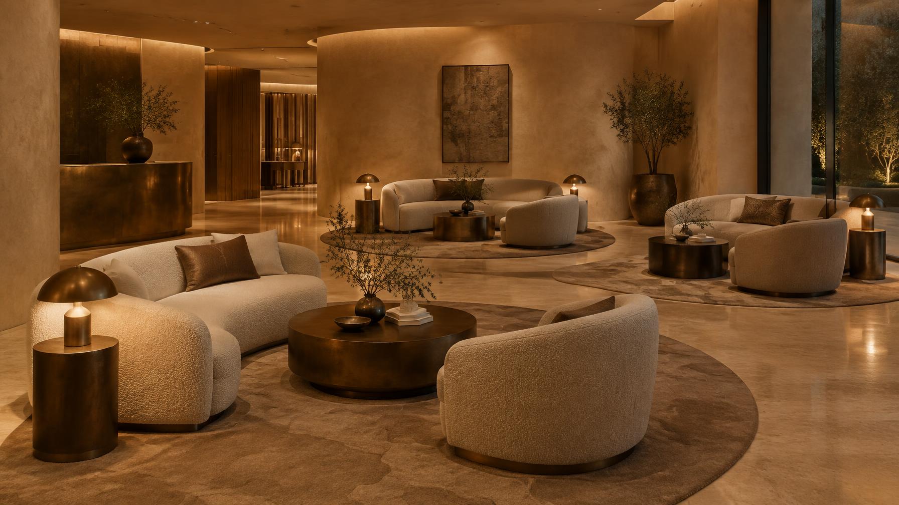 Lobby hotel boutique: secondo ambiente del progetto
